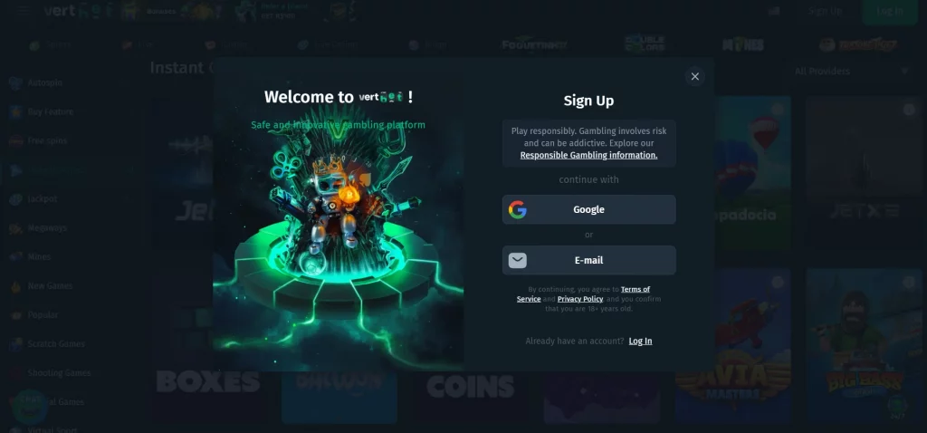 vertbet jetx registration